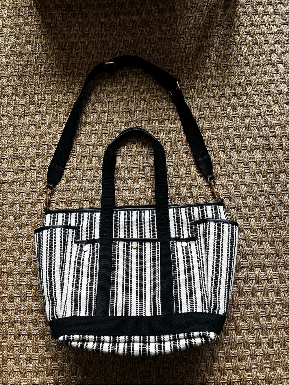 Vanessa Bruno Paris Blk & White Le Cabas Tote